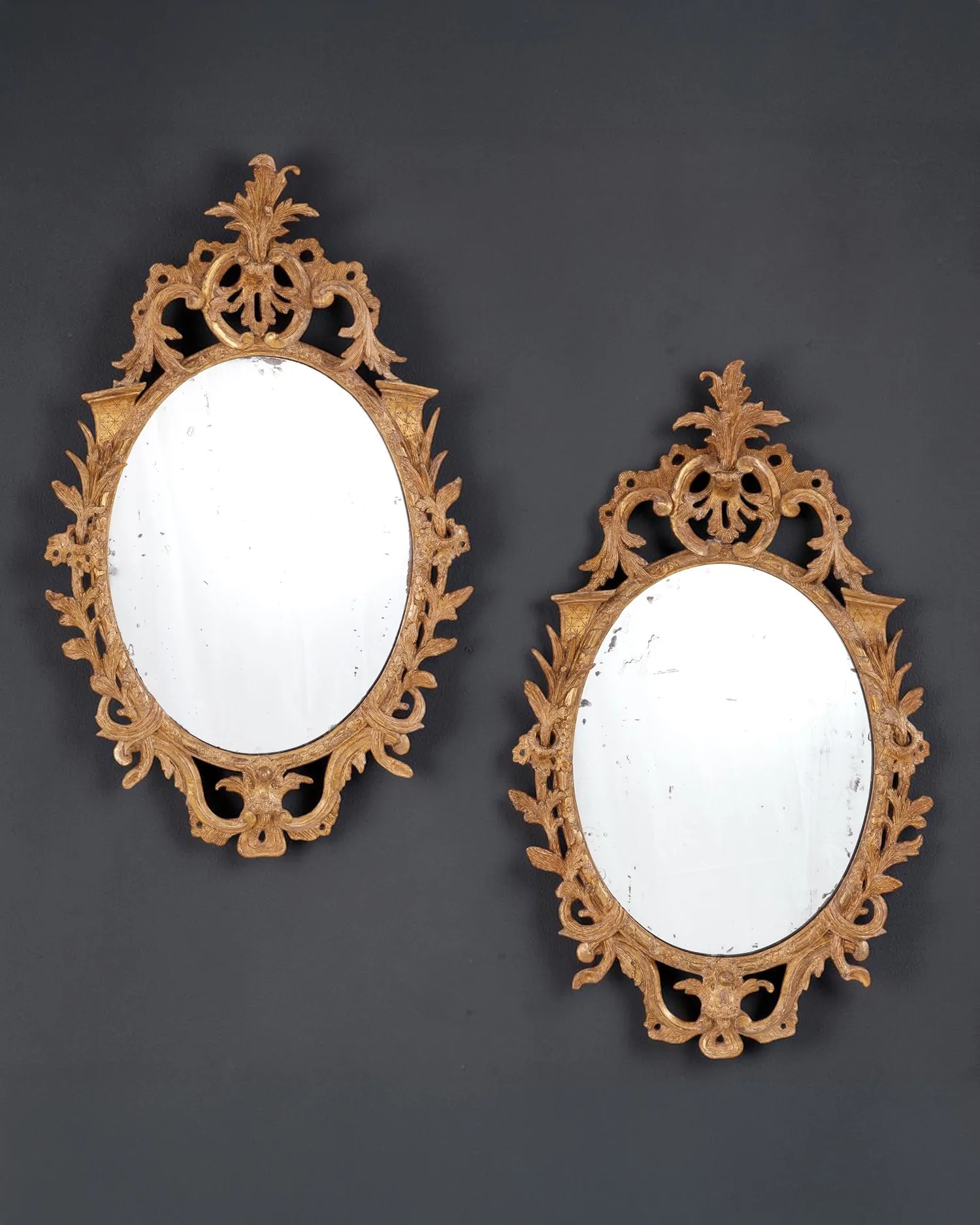 Pair of George II Giltwood Mirrors