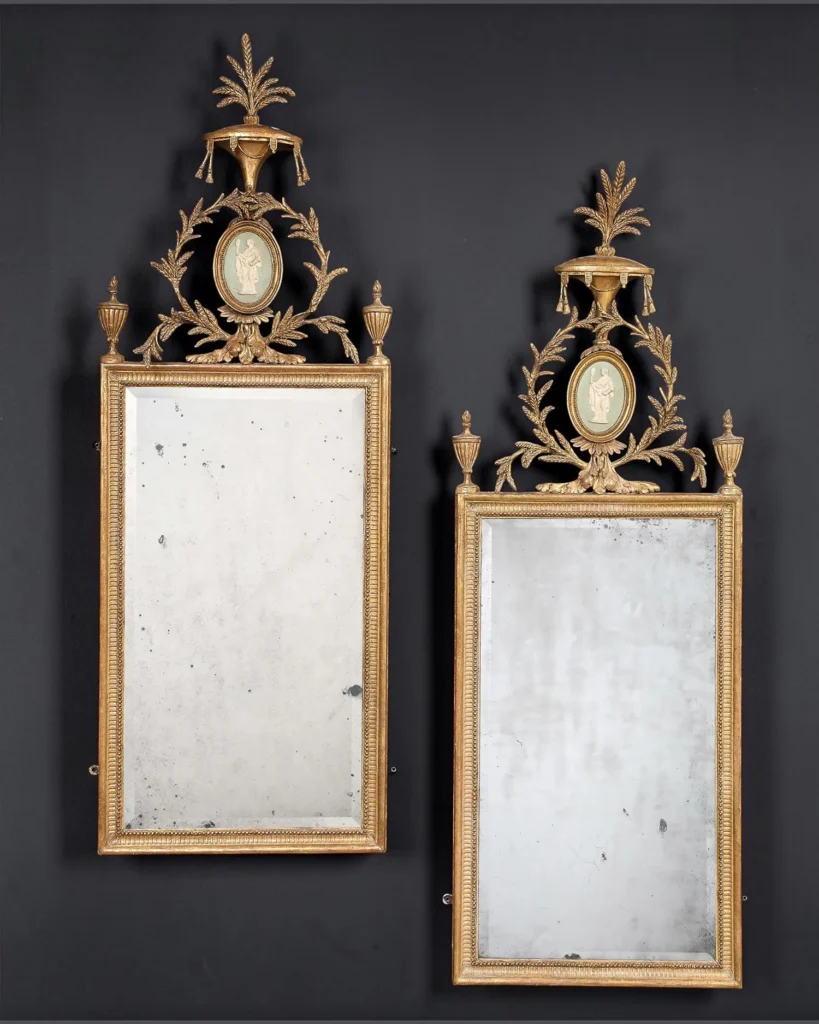 Pair of George III Giltwood Mirrors