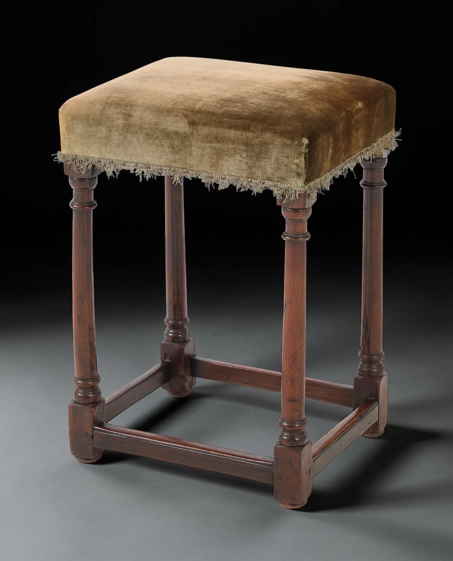 Rare William and Mary Yewwood Stool