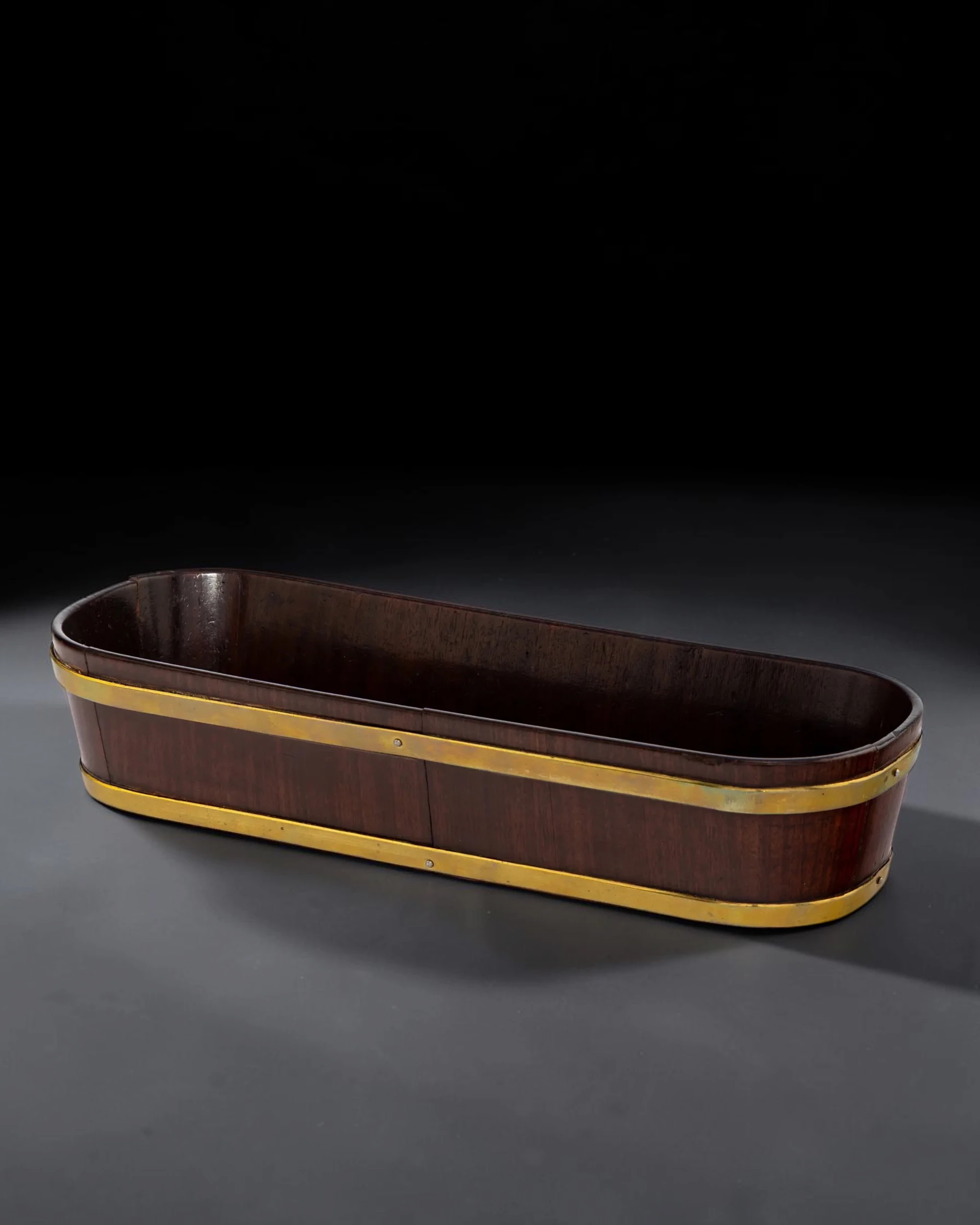 George III Brass-Bound Mahogany Library Trough