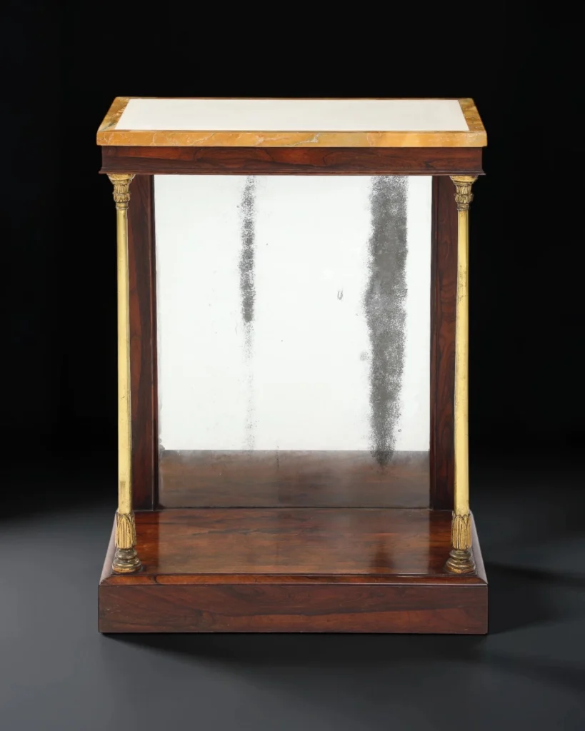 Regency Rosewood Mirror-Backed Pier Table