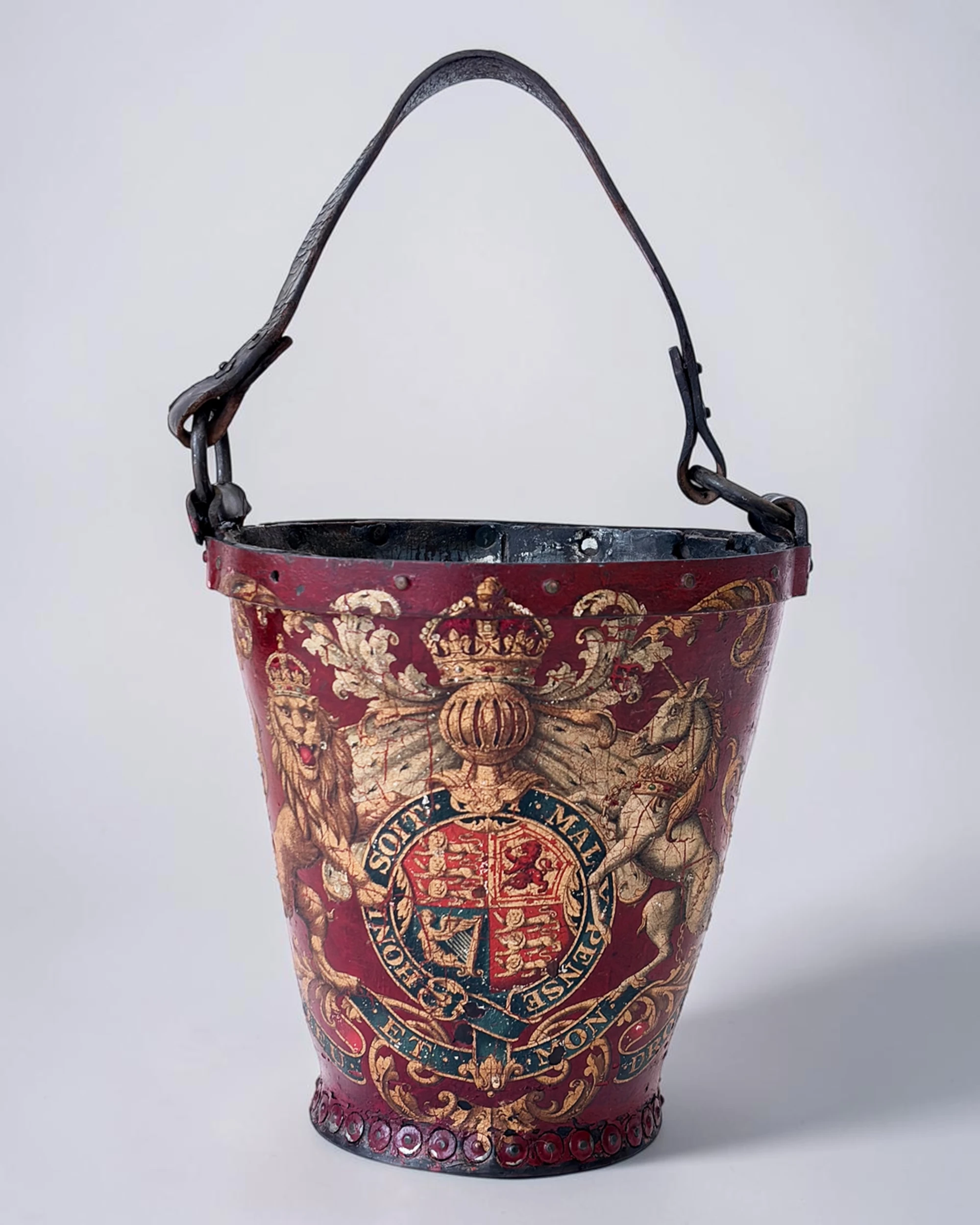 Rare Red Leather Fire Bucket
