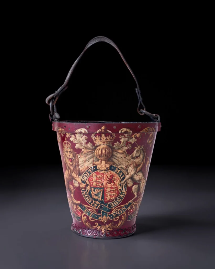 Rare Red Leather Fire Bucket